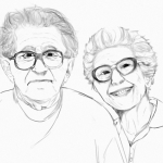 ボバース夫妻の肖像イラスト
